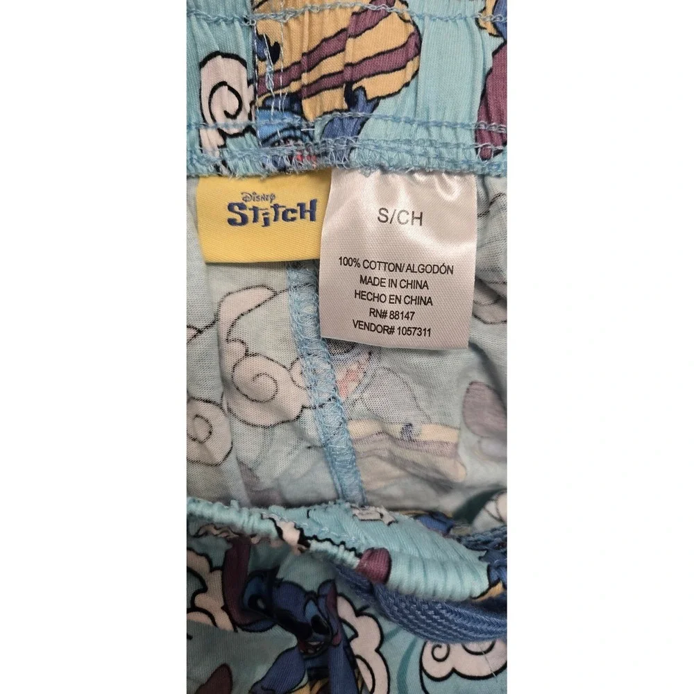 Disney Lilo & Stitch Womens Pajama Pants Blue Surfing Stitch Sleepwear Small NWT